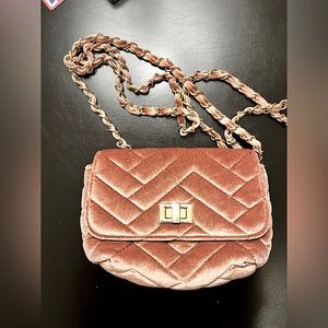 Pink Velvet  Steve Madden crossbody purse.